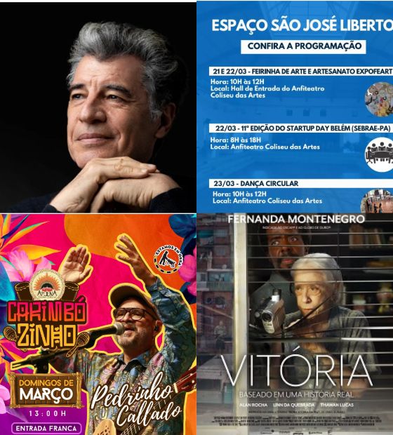 Agenda Cultural: veja a programação dos dias 21 a 23 de março em Belém