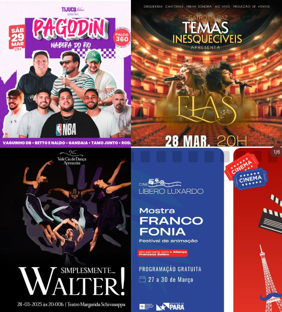 Agenda Cultural O Amazônico: programação em Belém entre 28 e 30 de março. 