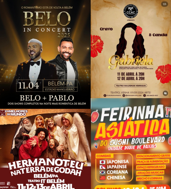 Agenda cultural O Amazônico: Belo, peças, stand up e muito mais!