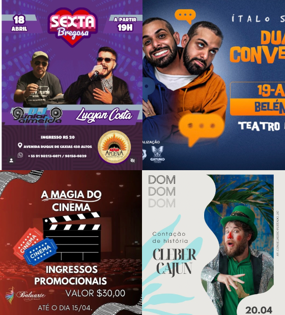 Agenda cultural O Amazônico: veja as melhores programações para o feriado de Páscoa.
