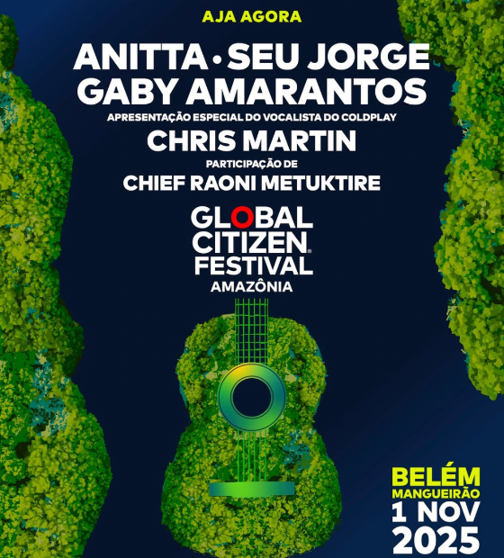 Festival Global Citizen traz artistas nacionais e internacionais para Belém; veja como conseguir ingressos.
