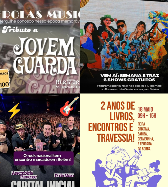 Agenda cultural O Amazônico: shows gratuitos, programações especiais de aniversário e muito mais!