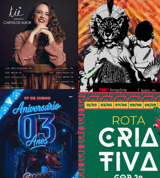 Agenda Cultural O Amazônico: shows, palestras, feiras gratuitas e muito mais.