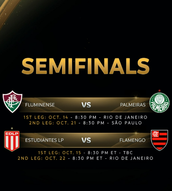 Conmebol define datas das semifinais da Libertadores; veja onde assistir