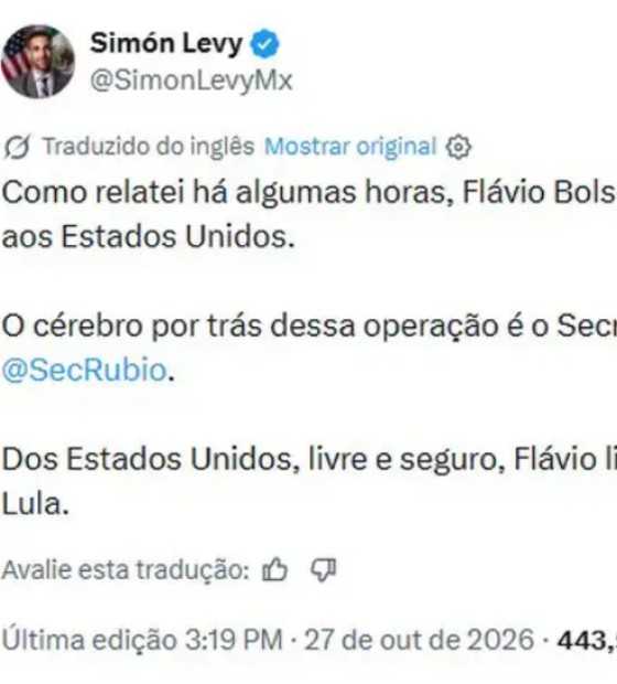 Aliado de  Donald Trump diz que Flávio Bolsonaro chegou aos EUA